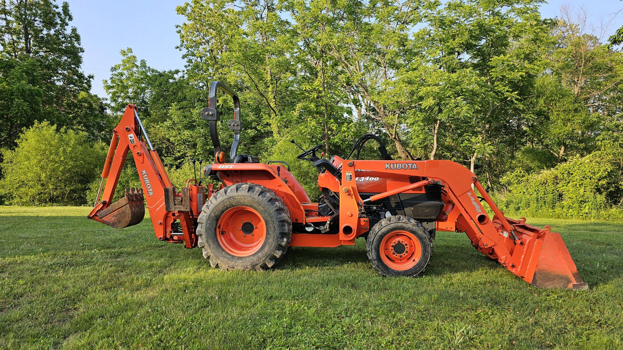 2008 Kubota L3400 HST 4x4 Tractor Loader Backhoe - Image 5